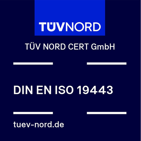 Prüfzeichen DIN ISO 19443 Prüfzeichen DIN ISO 19443